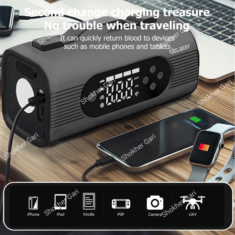 8-in-1 Car Handheld Jump starter, Car Vacuum Cleaner , Air pump.