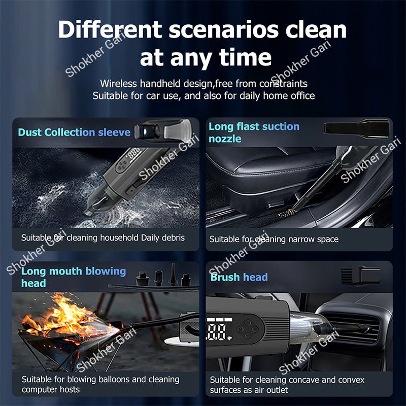 8-in-1 Car Handheld Jump starter, Car Vacuum Cleaner , Air pump.