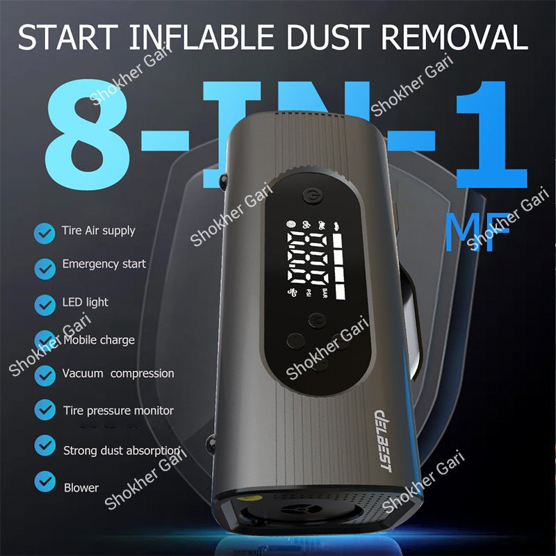 8-in-1 Car Handheld Jump starter, Car Vacuum Cleaner , Air pump.