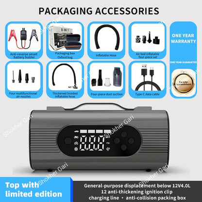 8-in-1 Car Handheld Jump starter, Car Vacuum Cleaner , Air pump.