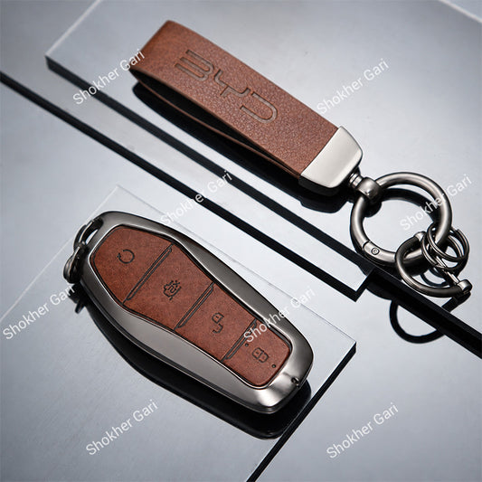 BYD 4 Fob Remote cover with keychain metal
