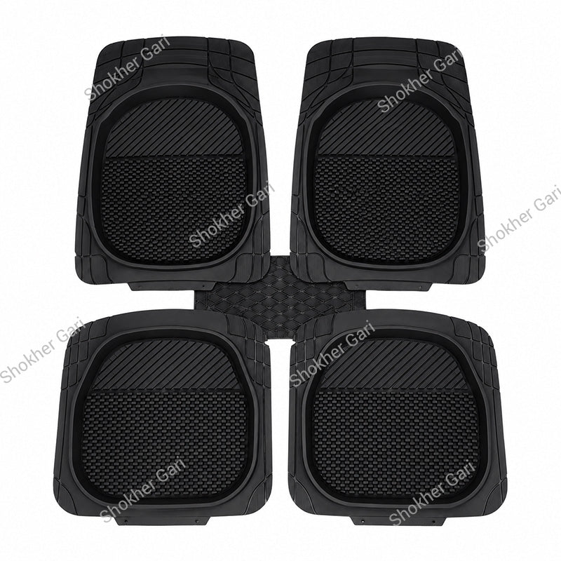 Car Check Design Universal Floor mat 5pcs set.