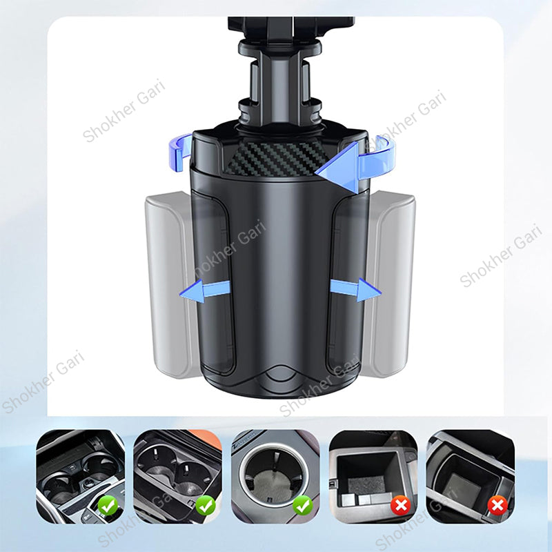 Car Cup Holder Double Fan USB System