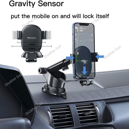 Yesido C120 Telescopic Car Dashboard Windshield Mobile Holder