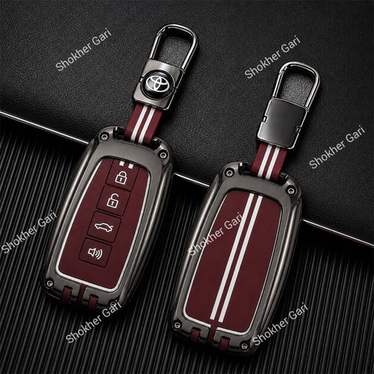 Car Colorful Metal Remote Cover 4 Button Chr, Corolla Cross, Prado, Prius