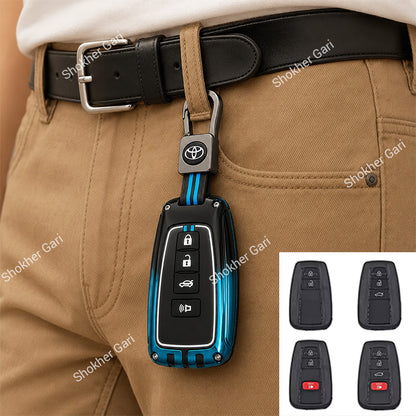 Car Colorful Metal Remote Cover 4 Button Chr, Corolla Cross, Prado, Prius