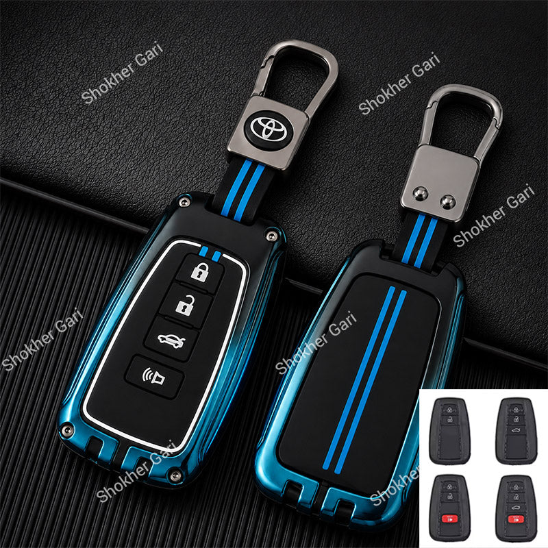 Car Colorful Metal Remote Cover 4 Button Chr, Corolla Cross, Prado, Prius