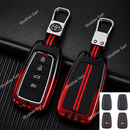 Car Colorful Metal Remote Cover 4 Button Chr, Corolla Cross, Prado, Prius