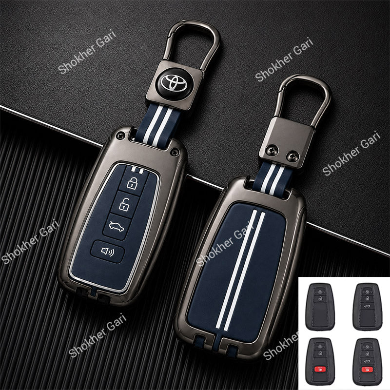 Car Colorful Metal Remote Cover 4 Button Chr, Corolla Cross, Prado, Prius