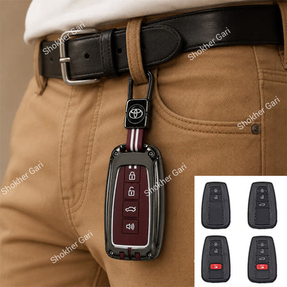 Car Colorful Metal Remote Cover 4 Button Chr, Corolla Cross, Prado, Prius