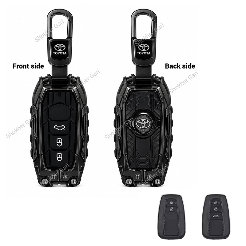 Car Dragon Style Metal remote cover 3 button Chr, Corolla Cross, Prado, Prius