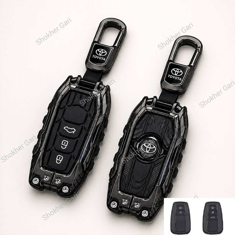 Car Dragon Style Metal remote cover 3 button Chr, Corolla Cross, Prado, Prius