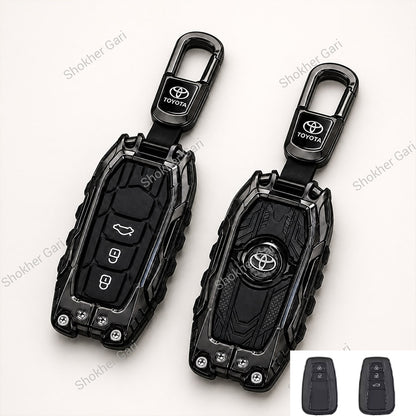 Car Dragon Style Metal remote cover 3 button Chr, Corolla Cross, Prado, Prius