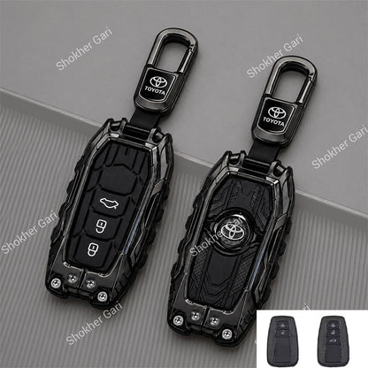 Car Dragon Style Metal remote cover 3 button Chr, Corolla Cross, Prado, Prius