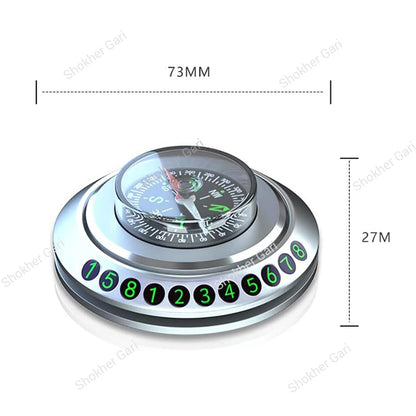 Car Dashboard Compass And Parking Number Holder