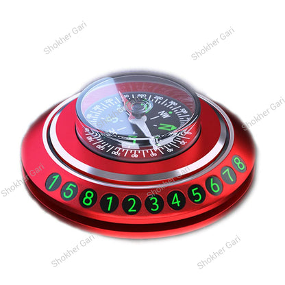 Car Dashboard Compass And Parking Number Holder