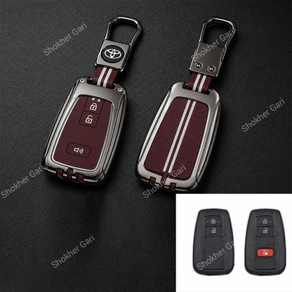 Car Colorful Metal Remote Cover 3 Button Chr, Corolla Cross, Prado, Prius
