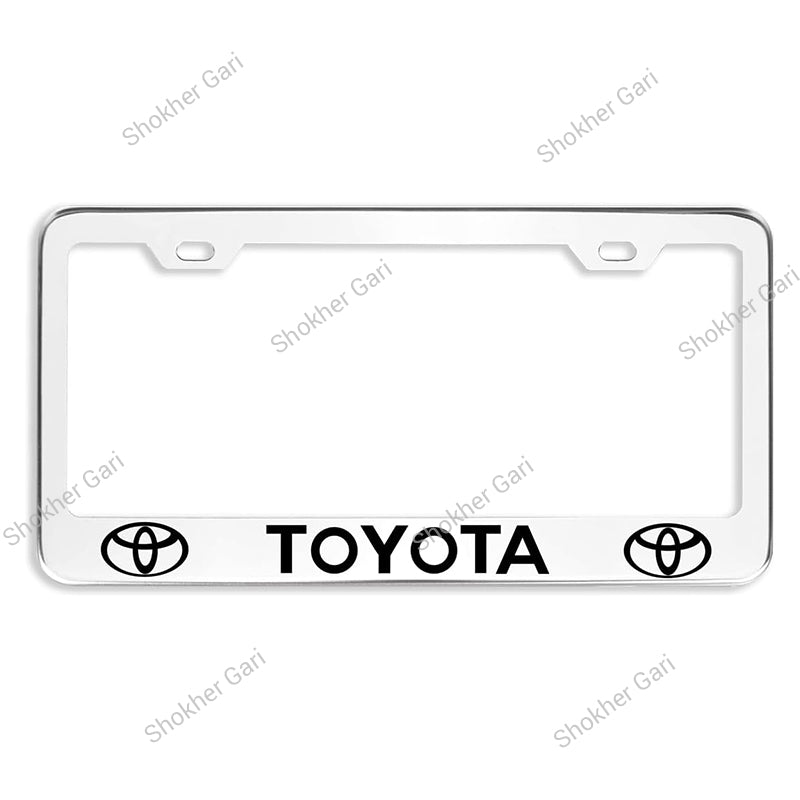Car 2pcs Stainless Steel License Plate Frame