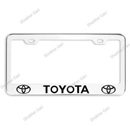 Car 2pcs Stainless Steel License Plate Frame