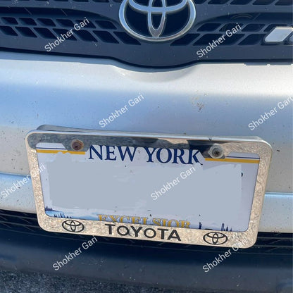 Car 2pcs Stainless Steel License Plate Frame