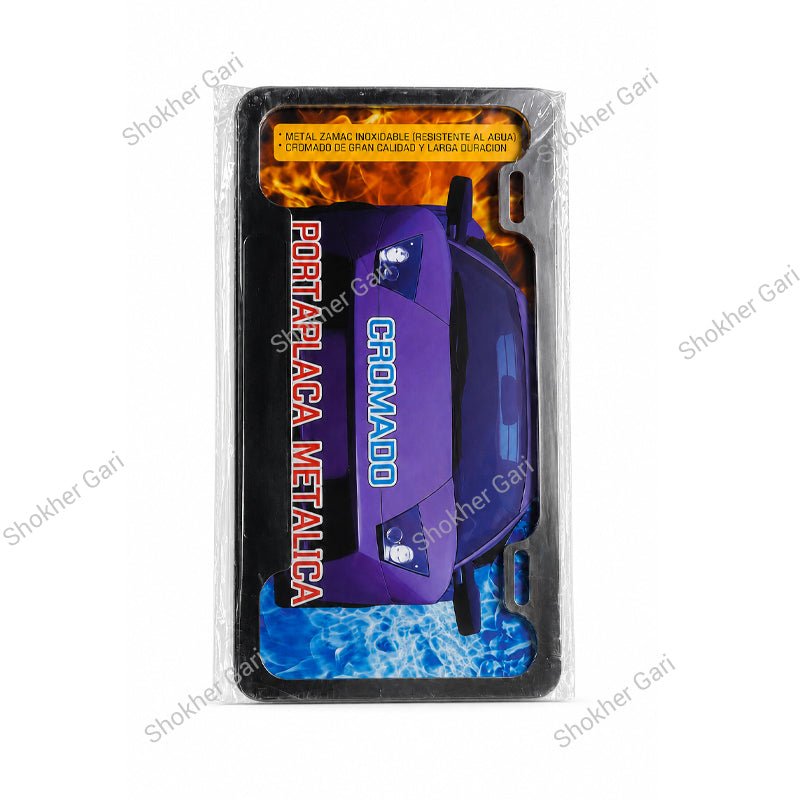 Car 2pcs Stainless Steel License Plate Frame