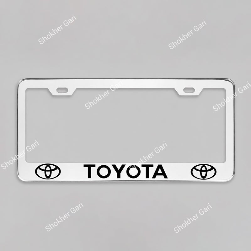 Car 2pcs Stainless Steel License Plate Frame