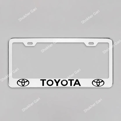 Car 2pcs Stainless Steel License Plate Frame