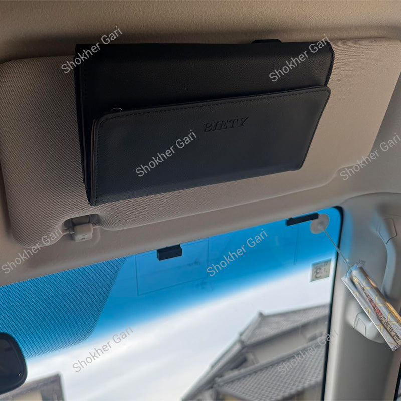 Car Sun Visor Tissue Case Premium PU Leather.