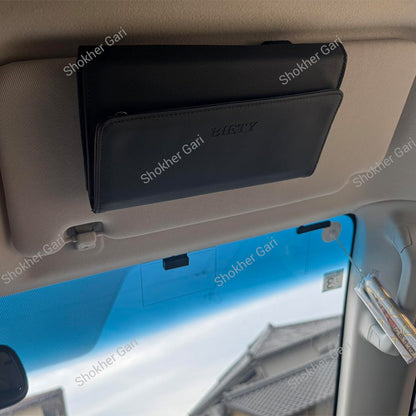 Car Sun Visor Tissue Case Premium PU Leather.