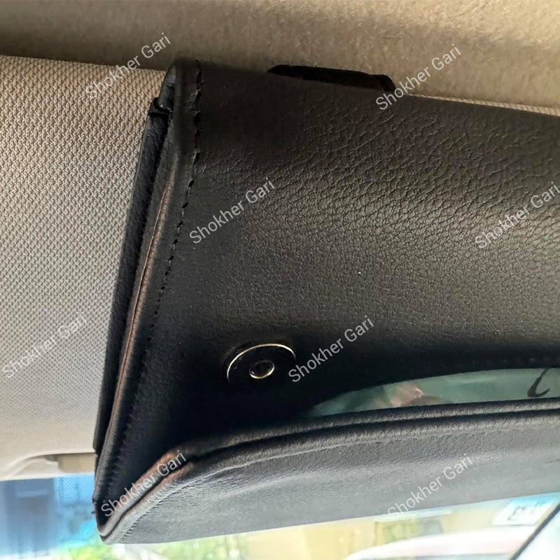 Car Sun Visor Tissue Case Premium PU Leather.