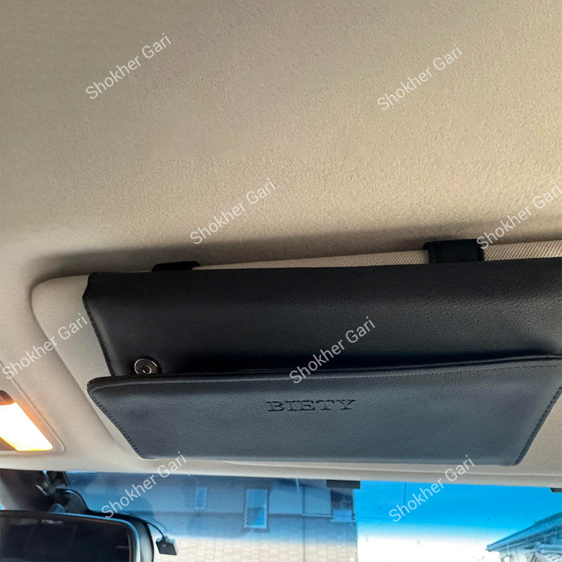 Car Sun Visor Tissue Case Premium PU Leather.