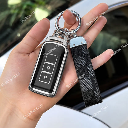 M/Y Silver TPU Remote Cover & Amp; Keyring For Mitsubishi Outlander,Xpander, Eclipse Cross,LAncer