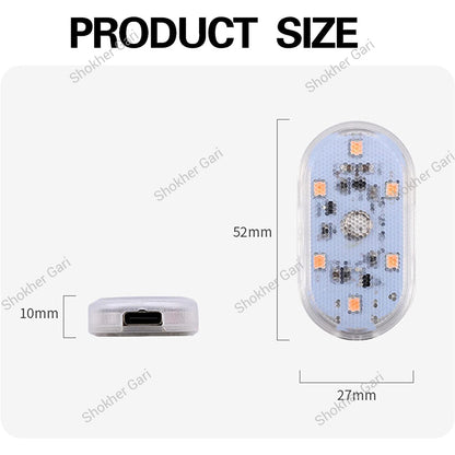 Car 2PCS Portable LED Lights Rechargeable Touch No Remote