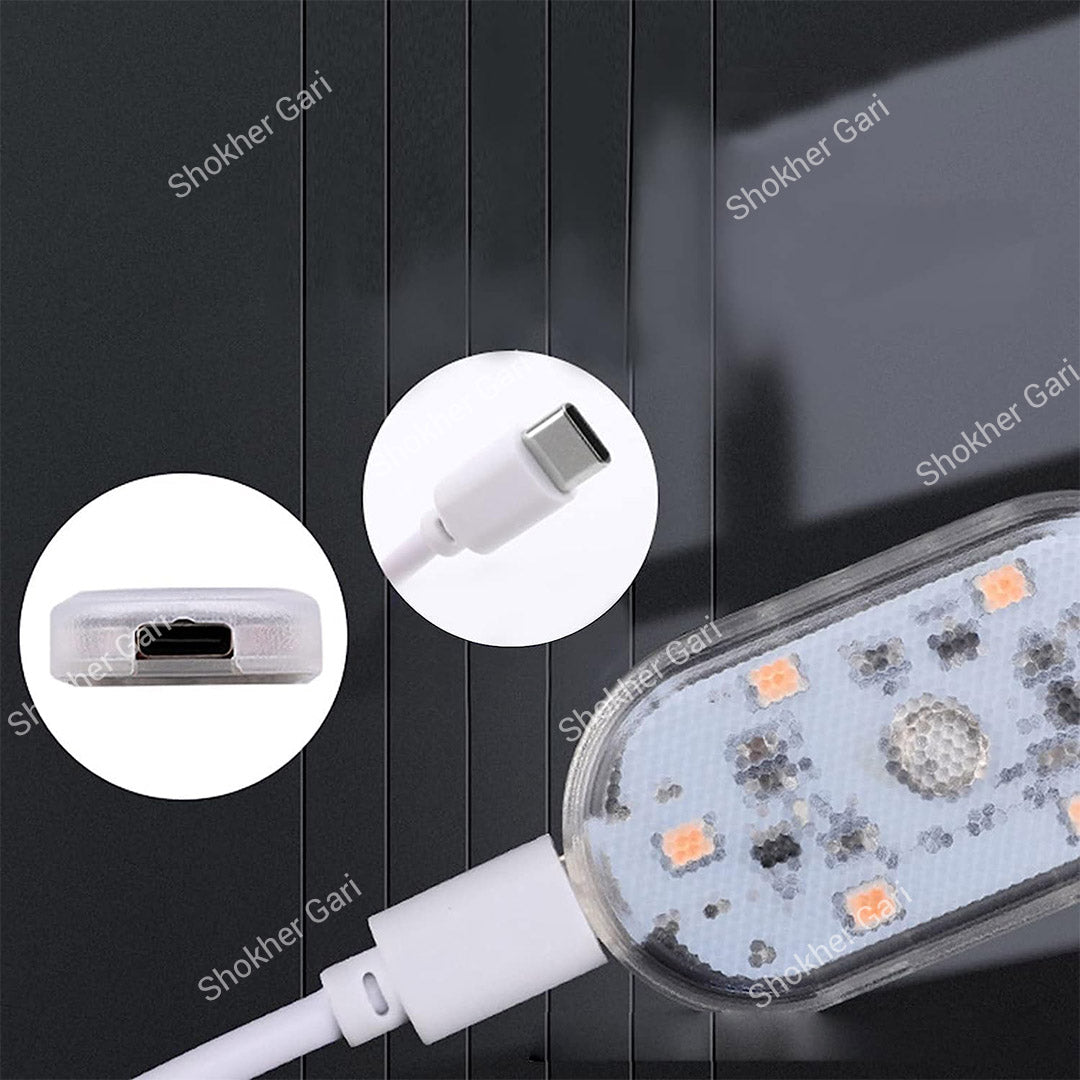 Car 2PCS Portable LED Lights Rechargeable Touch No Remote