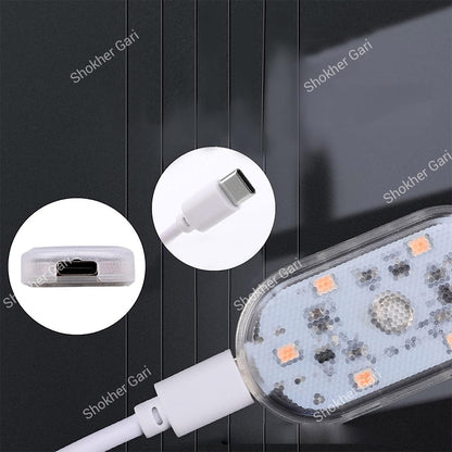 Car 2PCS Portable LED Lights Rechargeable Touch No Remote