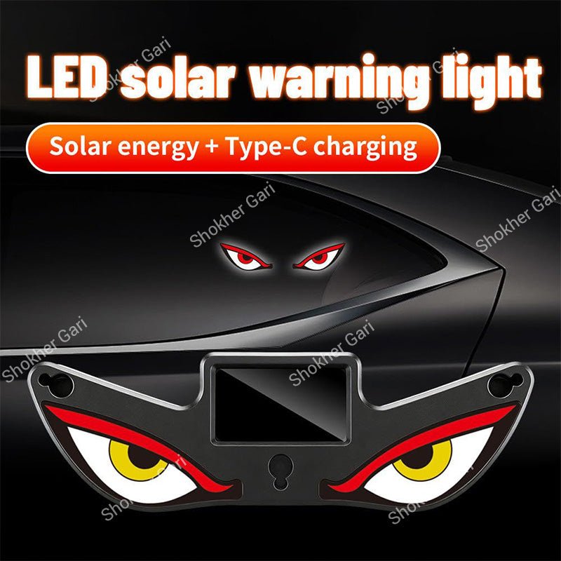 Devil Eye Solar LED Car Window Warning Light – Motion Sensor Type C 1 Pc