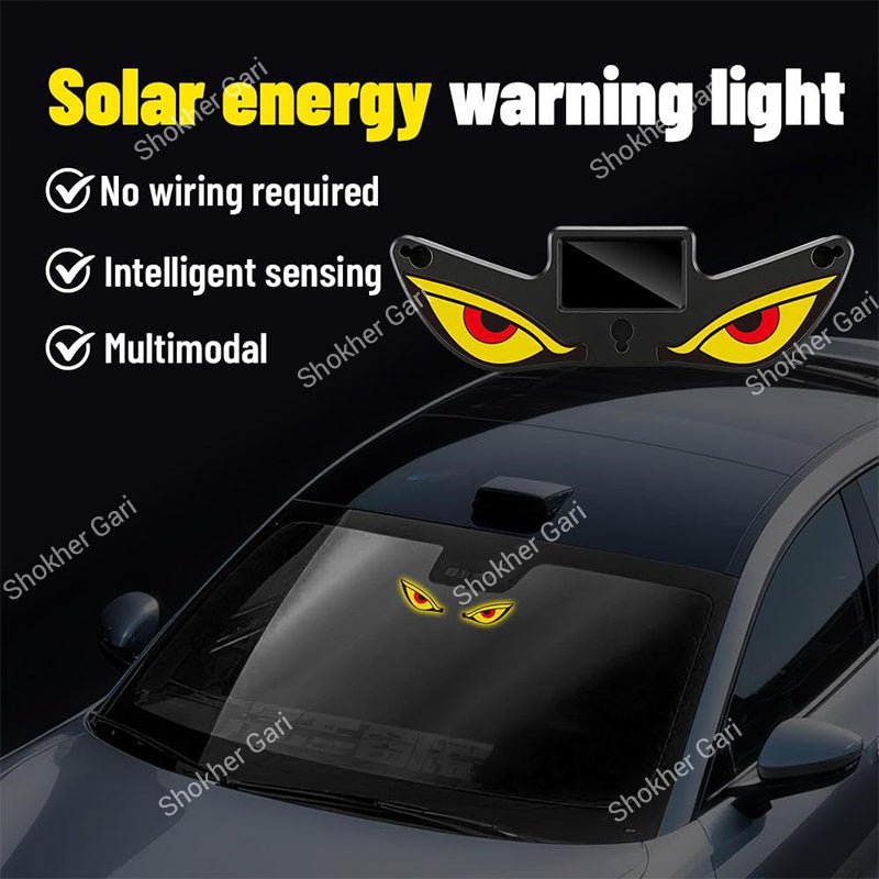 Devil Eye Solar LED Car Window Warning Light – Motion Sensor Type C 1 Pc