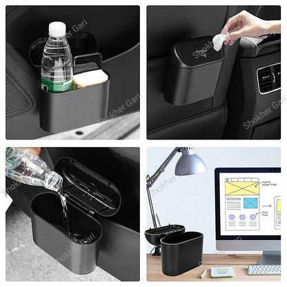 1pcs Car Trash Can Multifunctional Folding Car Dustbin Garbage Organizer