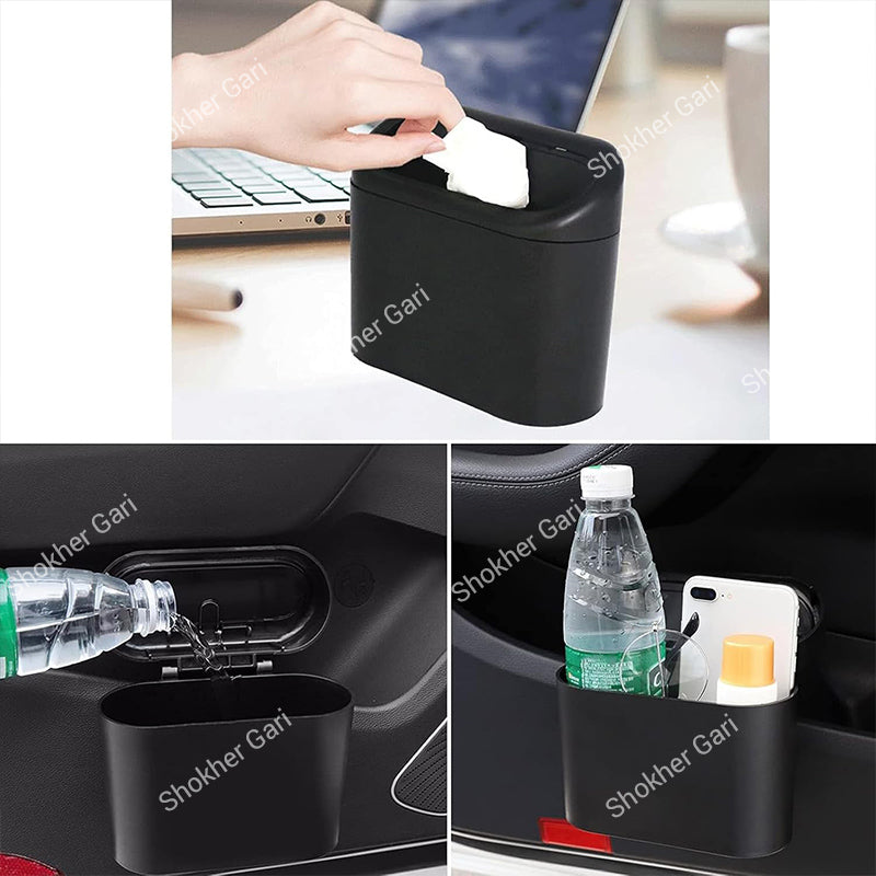 1pcs Car Trash Can Multifunctional Folding Car Dustbin Garbage Organizer