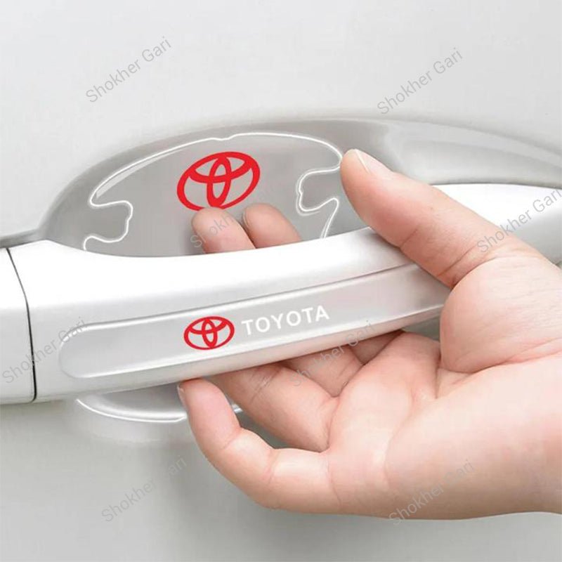 Car Branded Transparent Door Handle And Bowl Guards 8pcs