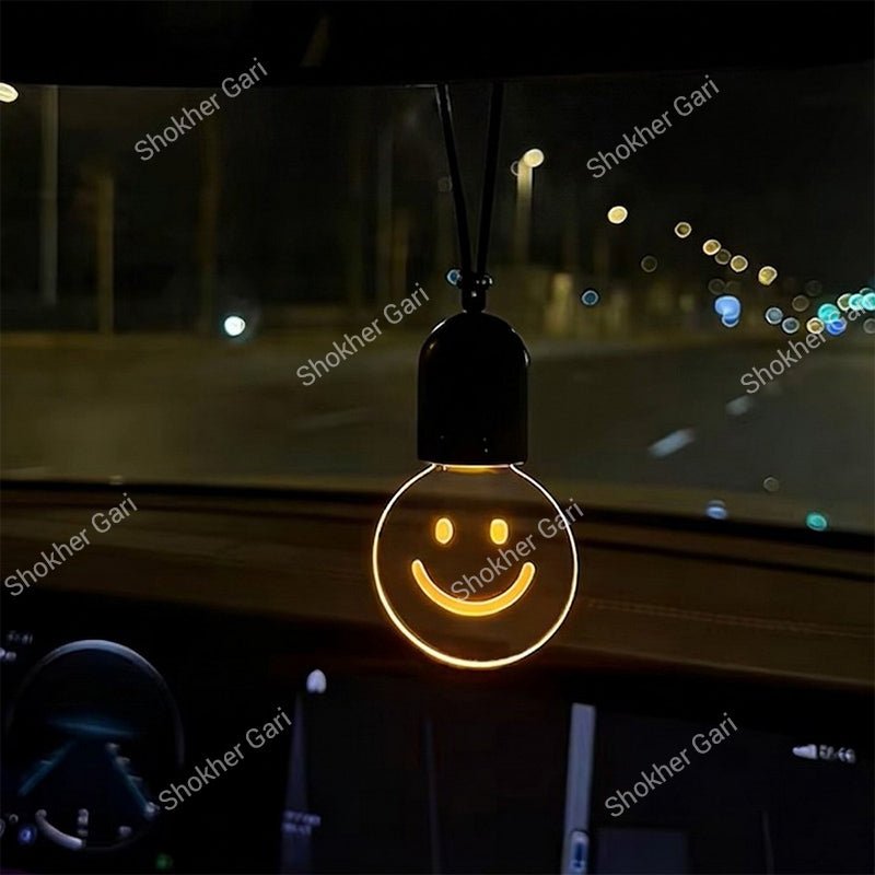 Car Interior Light Smiley Hanging Ornament 180mAh USB Rechargeable