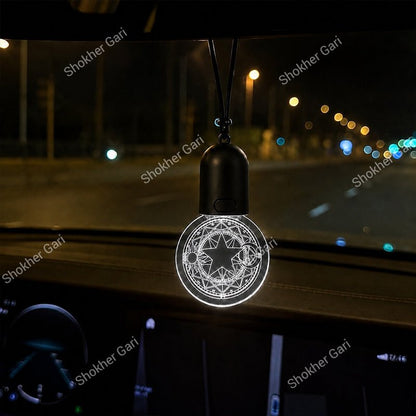 Car Interior Light Smiley Hanging Ornament 180mAh USB Rechargeable
