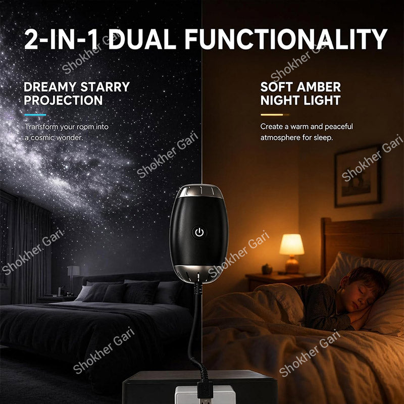 Car & Home USB Light Projector  Galaxy Projector & LED Night Light