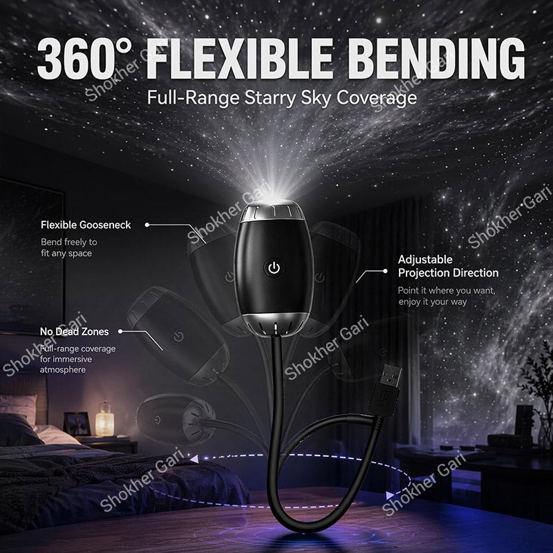 Car & Home USB Light Projector  Galaxy Projector & LED Night Light
