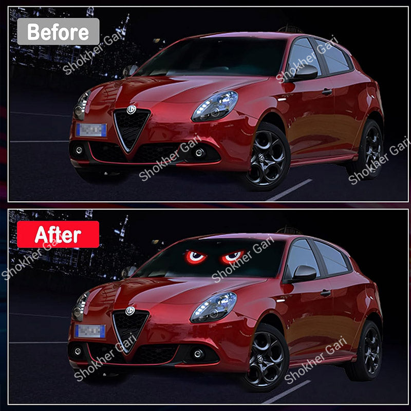 Car Glass Devil Eyes Light  USB System 11 Modes