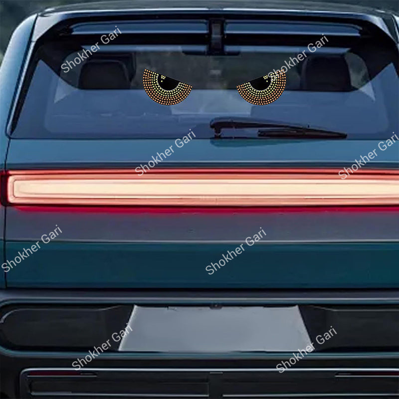 Car Glass Devil Eyes Light  USB System 11 Modes