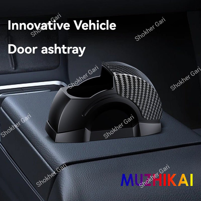 Car New Mini Portable Ashtray Trash With Blue LED Light
