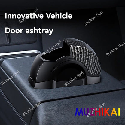Car New Mini Portable Ashtray Trash With Blue LED Light
