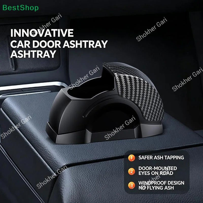 Car New Mini Portable Ashtray Trash With Blue LED Light