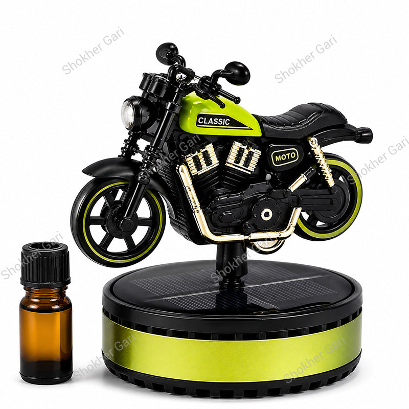 Car Dashboard Bike Style Solar Perfume And Showpiece
